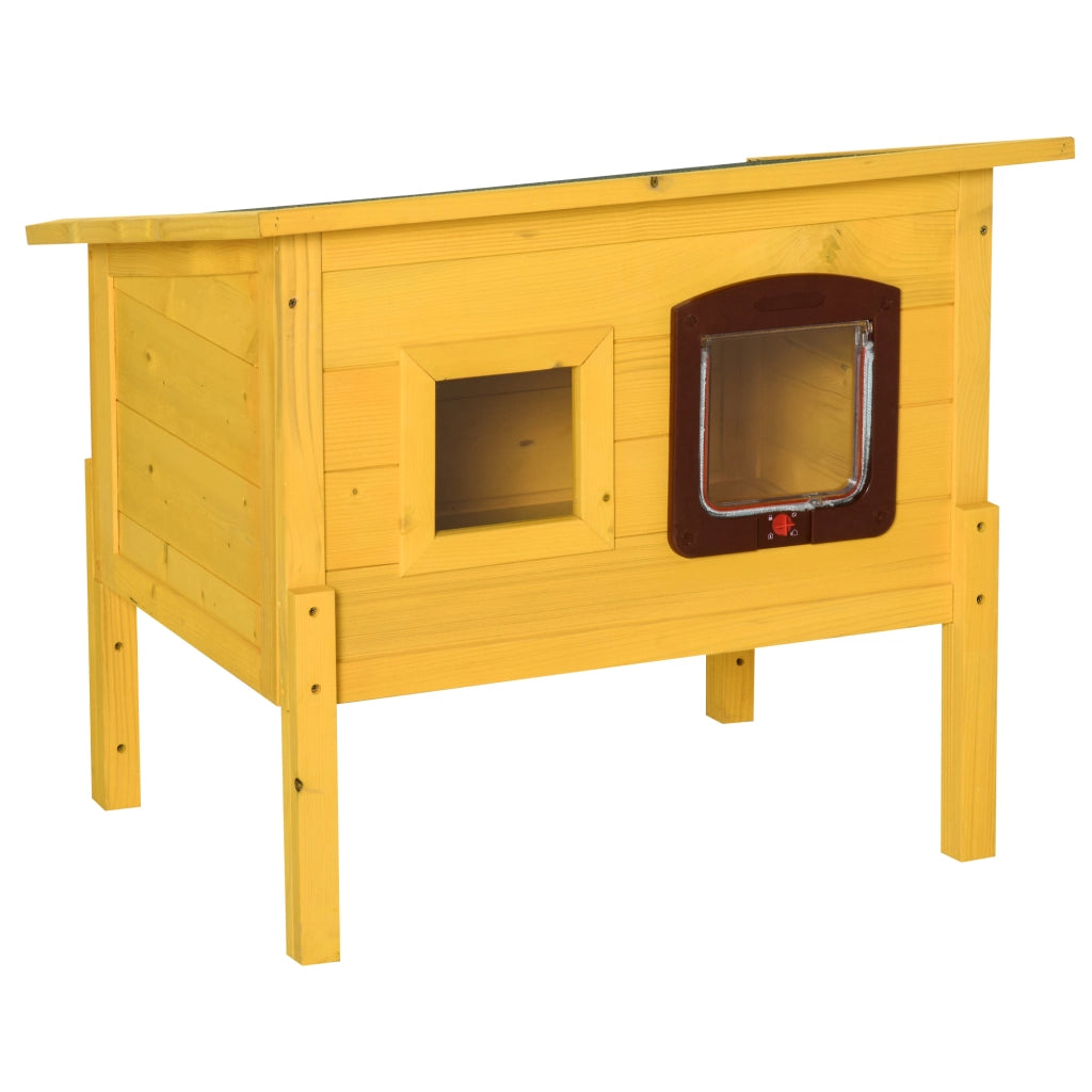 Cuccia Casetta per Animali Domestici in Legno di Abete 70 x 51.5 x 60cm