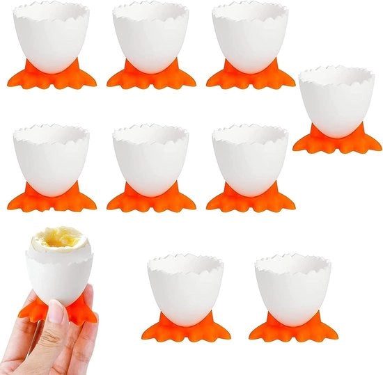 Set di uova in plastica per bambini, uova cotte morbide, 9 pezzi
