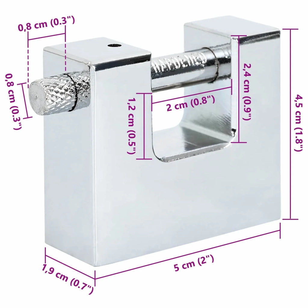 Lucchetto 2 pz Argento Acciaio CFW2244849