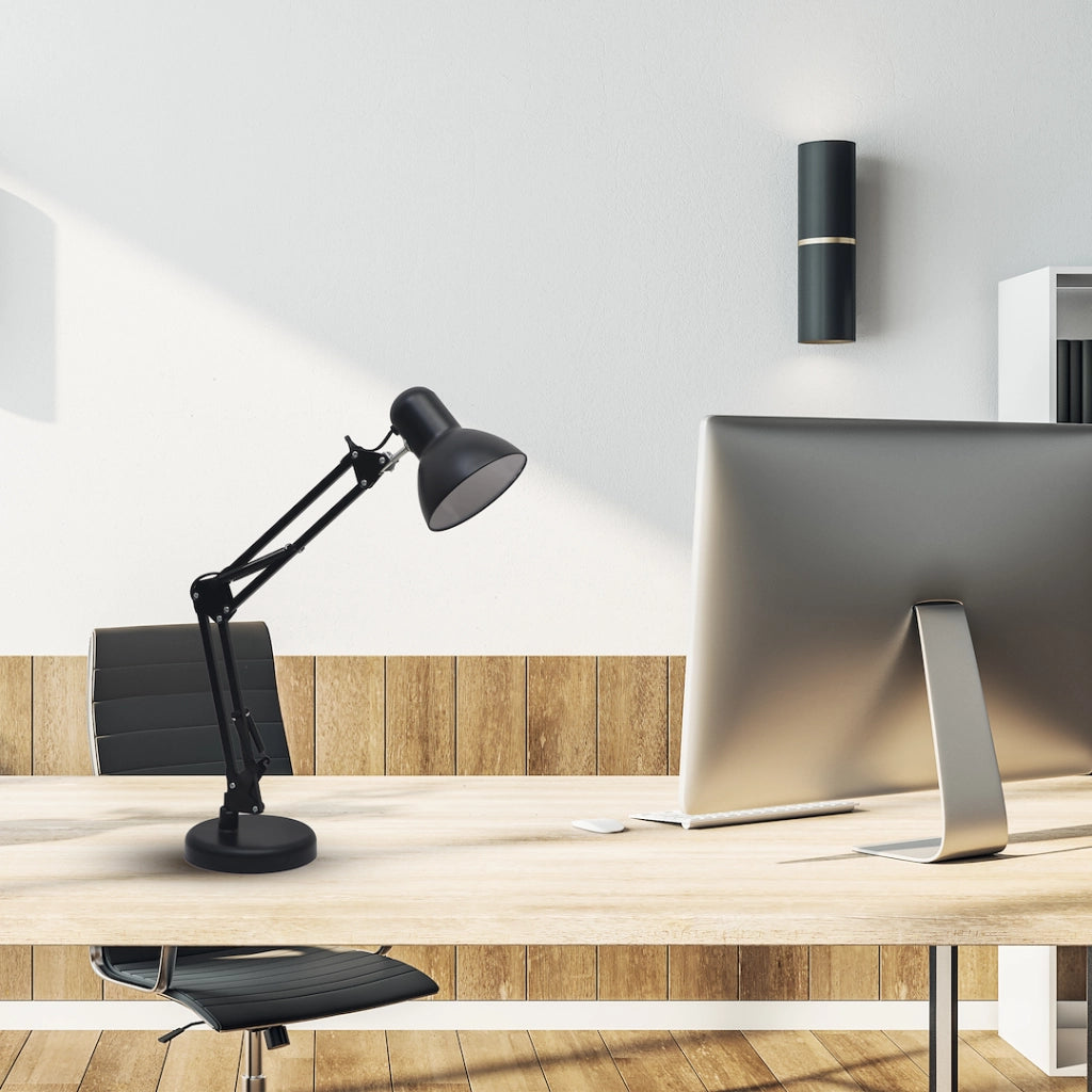 Lampada da tavolo regolabile nera E27 60W NEXA Milagro