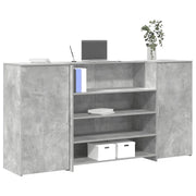 Banco Reception Grigio Cemento 200x50x103,5cm Legno Multistrato 3324181