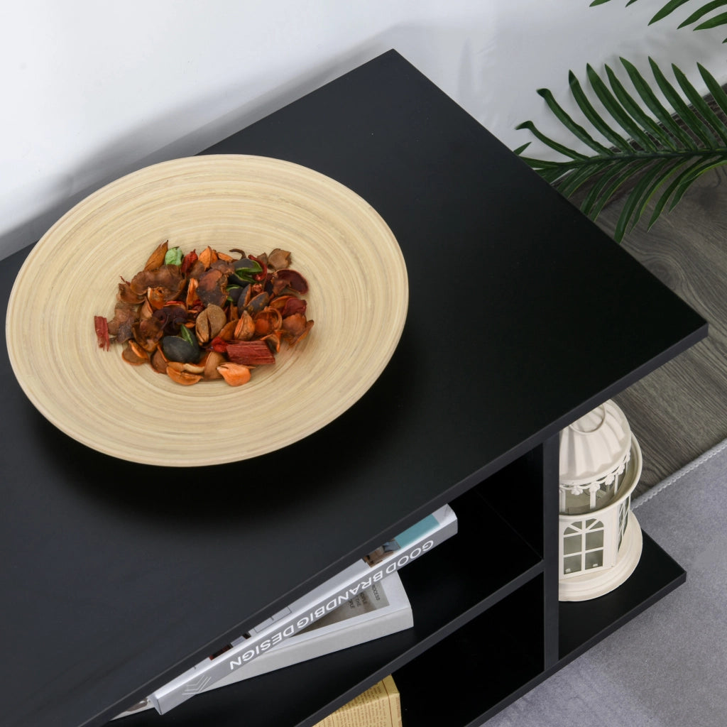 Mobile TV con ruote e ripiani ¨C zephmum ¨C 80x40x40 cm nero