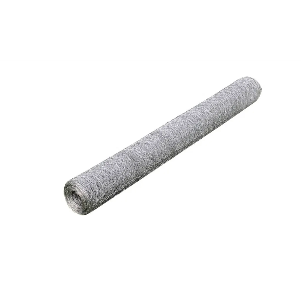 Recinzione in Rete in Acciaio Zincato Esagonale 1x25 m Argento 140116
