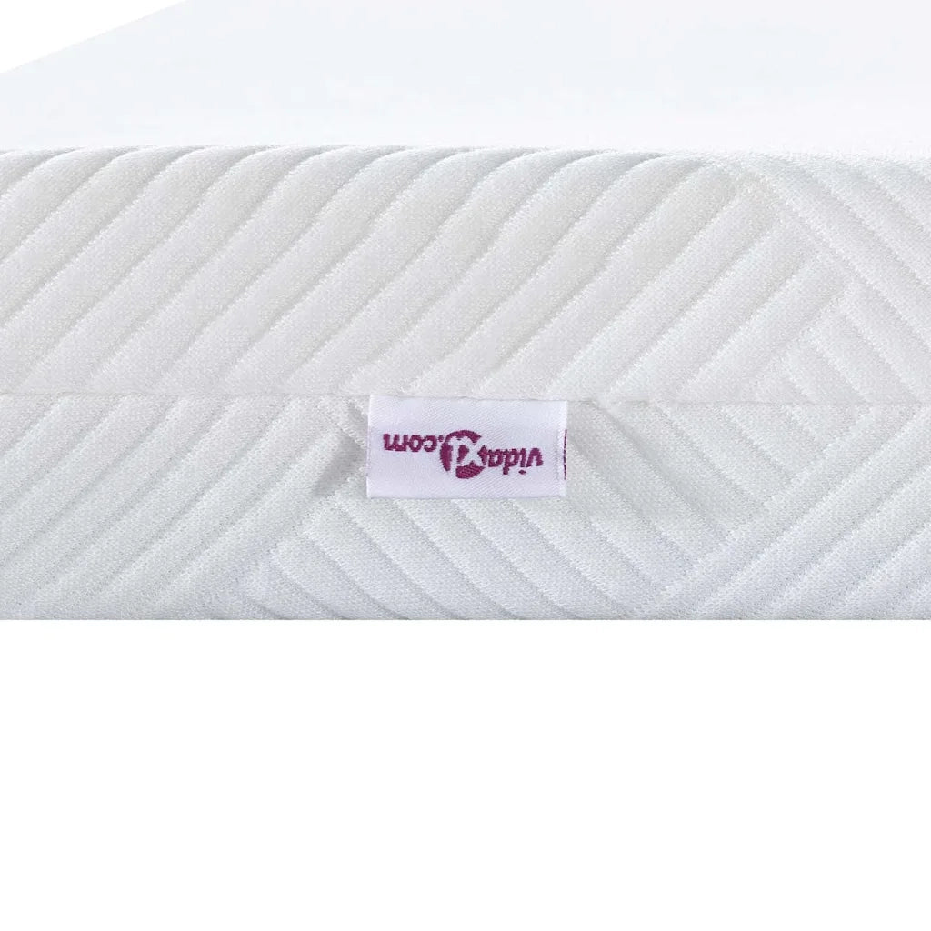 Topper per materasso Bianco 160 x 200 cm Tessuto Jacquard 4106283