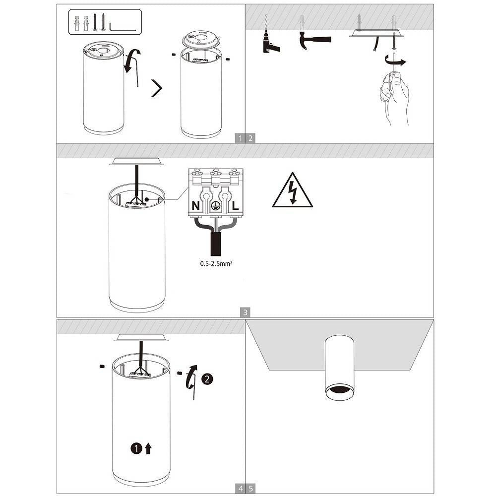 Trade Shop - Faretto Spot Soffitto Plafoniera Cilindro Led Cct 10w 2 In 1 3000k 4000k Moderna -