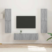 Set mobile TV 6 pcs Grigio Sonoma Legno multistrato 3409129