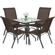 Set da Giardino Island con Tavolo Quadrato e 4 Sedie Sofia