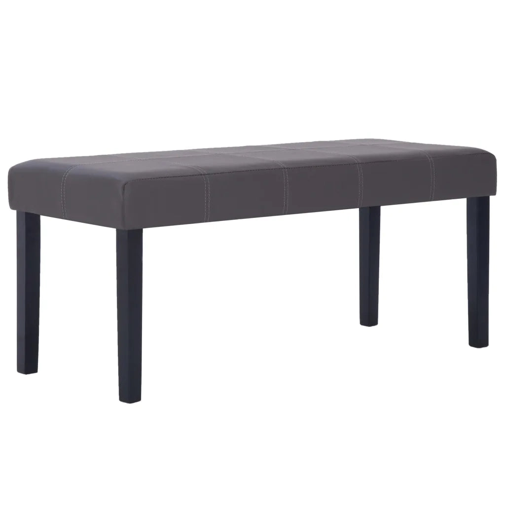 Panca-Sgabello 106 cm Grigia in Similpelle