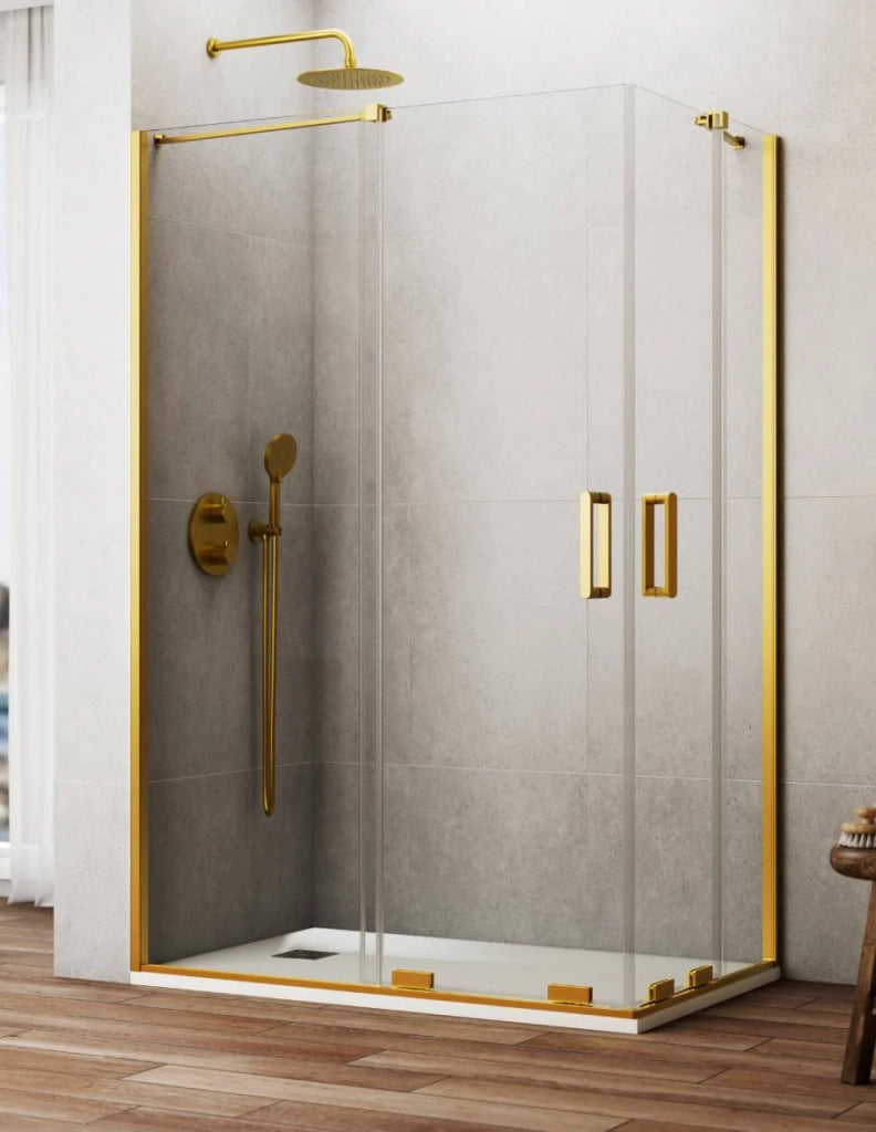 Box doccia ingresso angolare 2+2 CIRENE (KENNA) 120x100 cm Oro