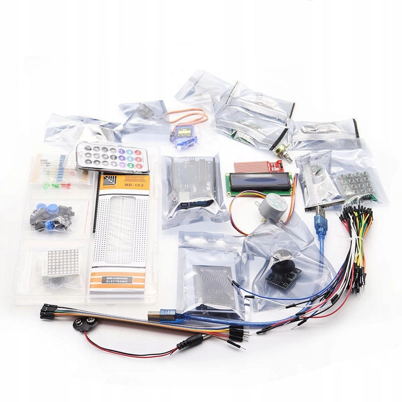 Kit di Avvio Programmazione Arduino XXL UNRR3 – Ideale per Principianti | Scheda UNO, Sensori RFID, Temperatura, Acqua