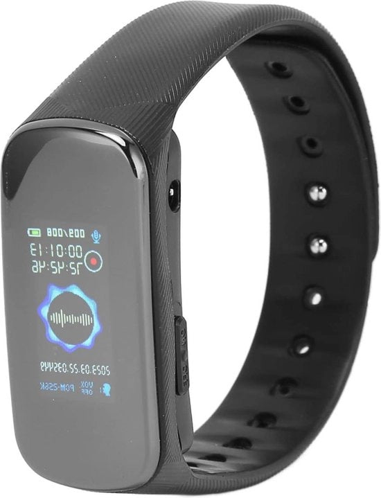 Orologio Registratore con Riduzione del Rumore HIFI Funzione di Registrazione MP3 - Disegno Rimovibile - Registratore a Voce Comando per la Corte (32GB) Apparecchio di Ascolto