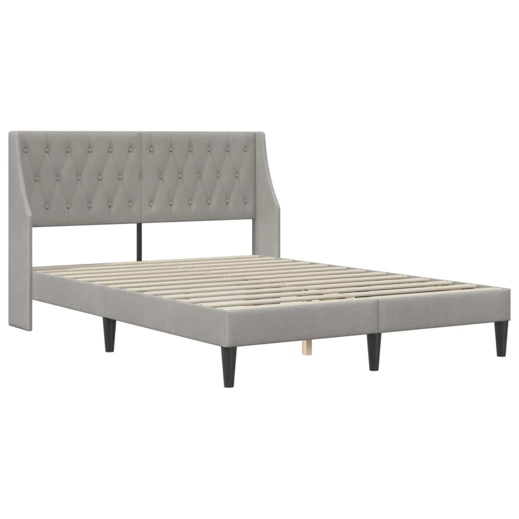 Struttura del letto Grigio chiaro 120 x 190 cm Velluto 42027412