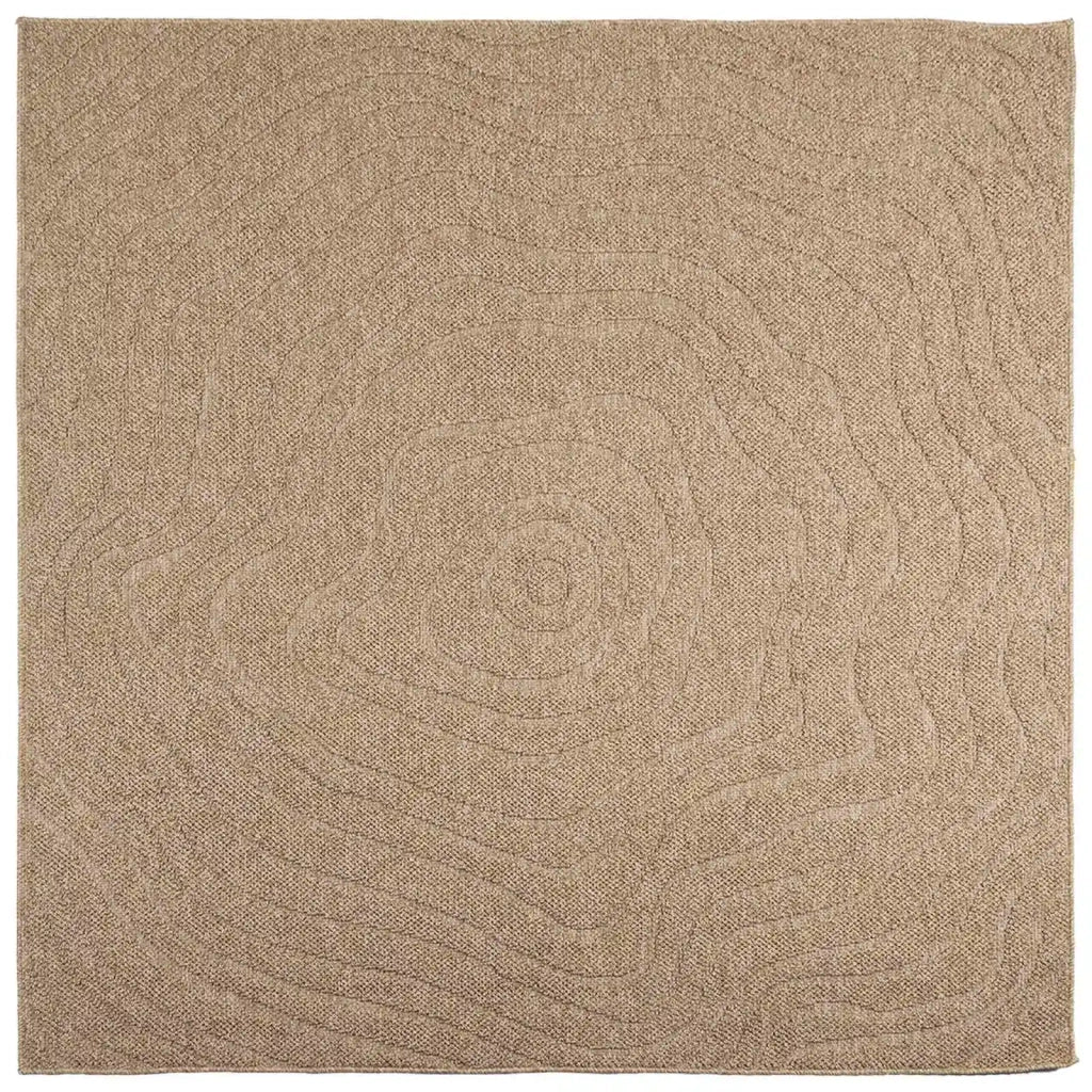 Tappeti per area Moiré AGIRA Naturale 200 x 200 cm Poliestere