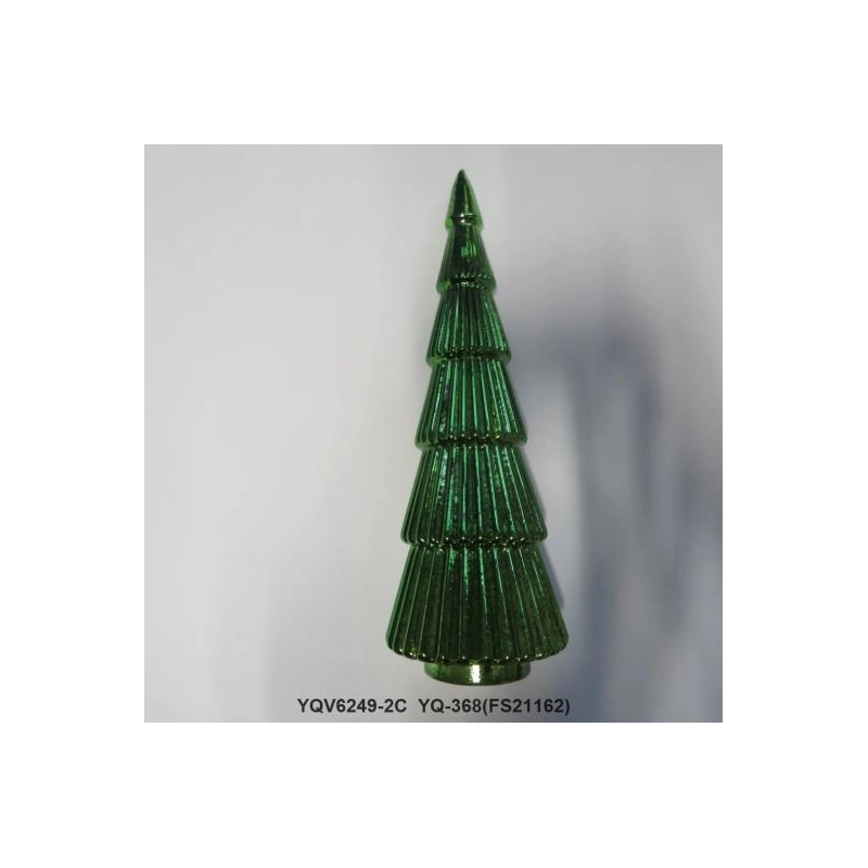 Albero vetro led verde cm ø12h36