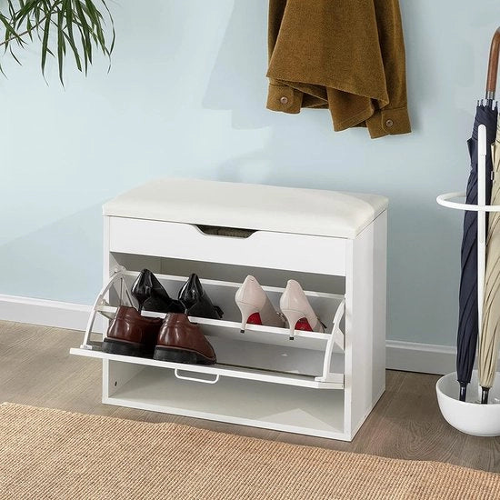 Sedia per scarpe con sedile pieghevole e coperchio pieghevole