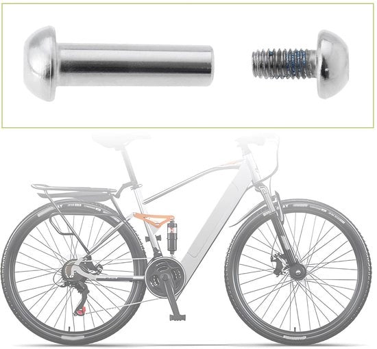 Viti 2 Set - M8 Viti a Testa Femminile 29mm - Viti di Raccordo 12mm - Acciaio di Carbonio - Mezza Circonferenza Sei Angoli - Attacco Argentato - Viti per Bicicletta