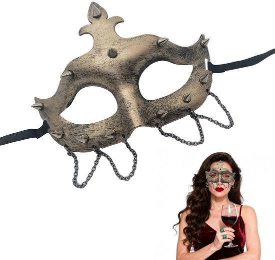 Maschera a metà faccia con design dentale - Steampunk - Accessorio per costume - Halloween/carnavale - Aspetto unico retro - Alta qualità plastica - Modello non specificato - Codice prodotto non specificato - Materiale: alta qualità plastica