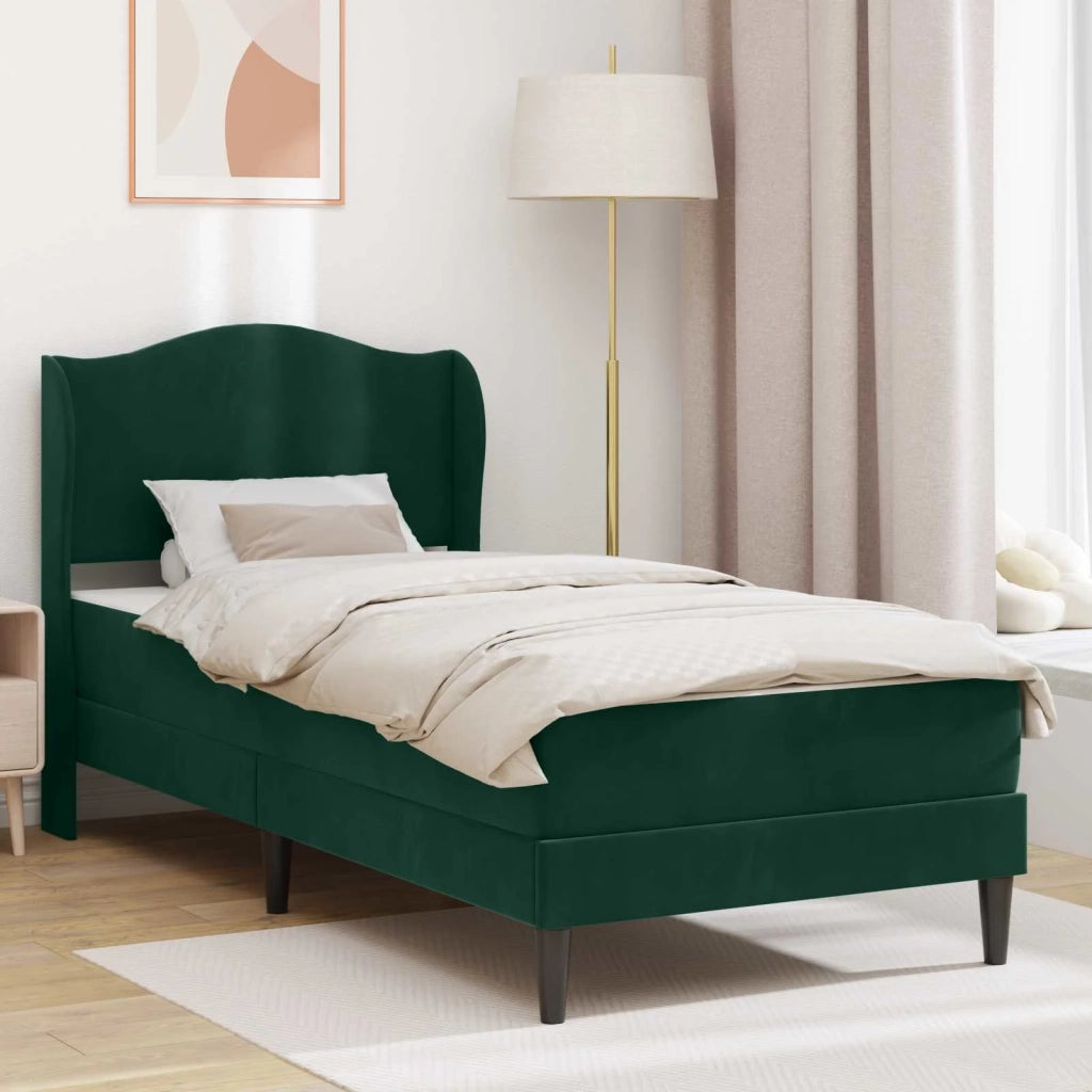 Struttura del letto con stoccaggio e testata Verde Scuro 3415186