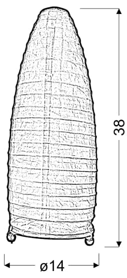 Lampada da tavolo Candellux Papirus 41-89376 E14 legno
