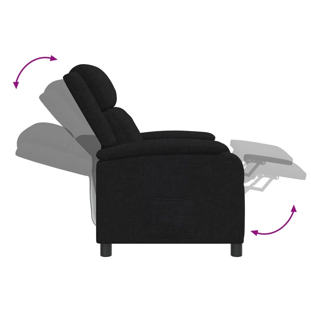 Poltrona Massaggiante Nero Tessuto 42034871