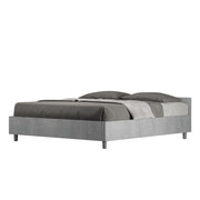 Letto Matrimoniale 160x190 cm con Rete e Contenitore Nuamo Cemento