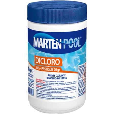 DICLORO IN PASTIGLIE 20 gr - confezione 1 kg - MARTEN