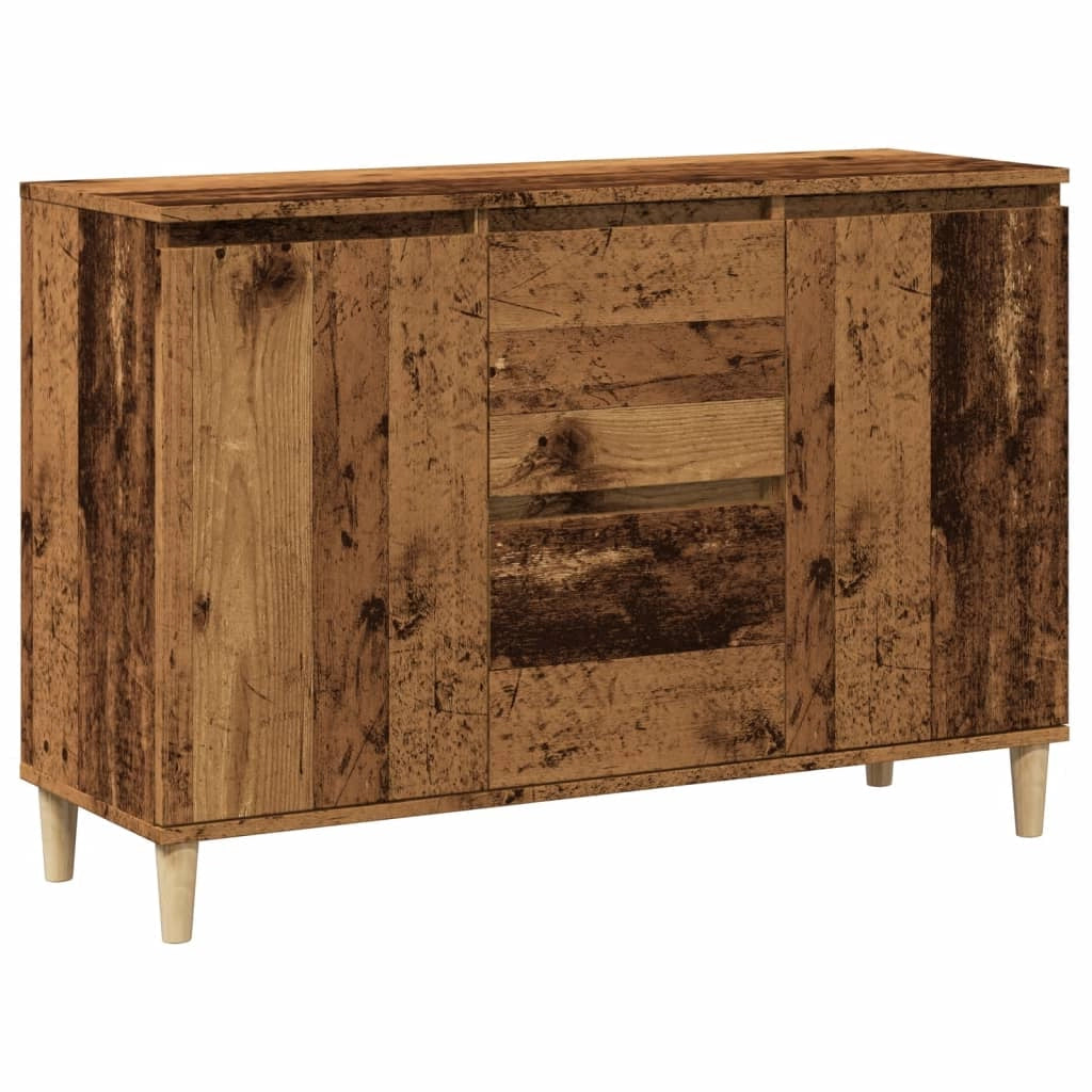 Buffet credenza cassettiera armadio mobile contenitore organizer cucina soggiorno salotto legno vecchio 102 x 35 x 70 cm legno ingegnerizzato marrone 02_0036597