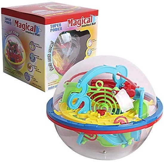 Giocattolo educativo da sfida per bambini, labyrinto portatile con sfide di puzzle, gioco stressante per la mente, allenamento spaziale per bambini, pallone da puzzle per bambini