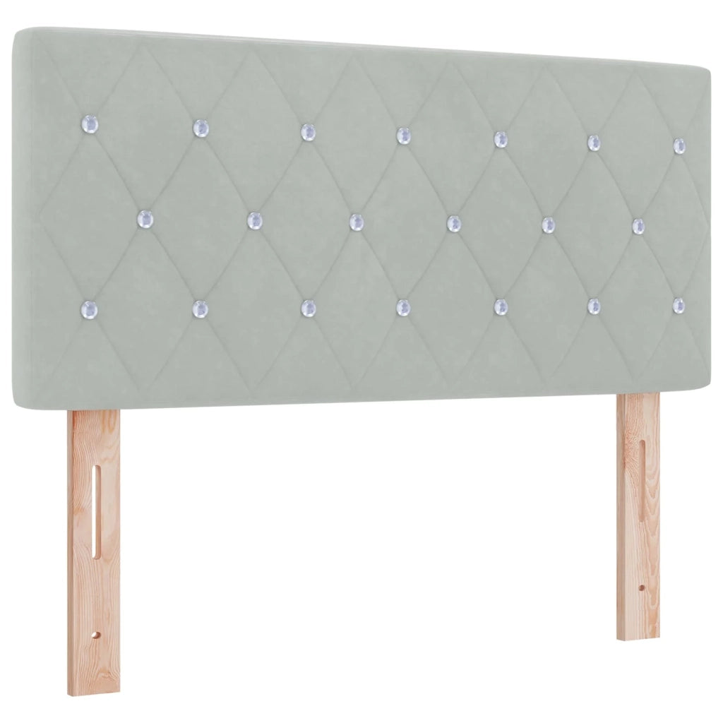 Letto box spring con materasso Grigio Chiaro 90 x 190 cm 3450614