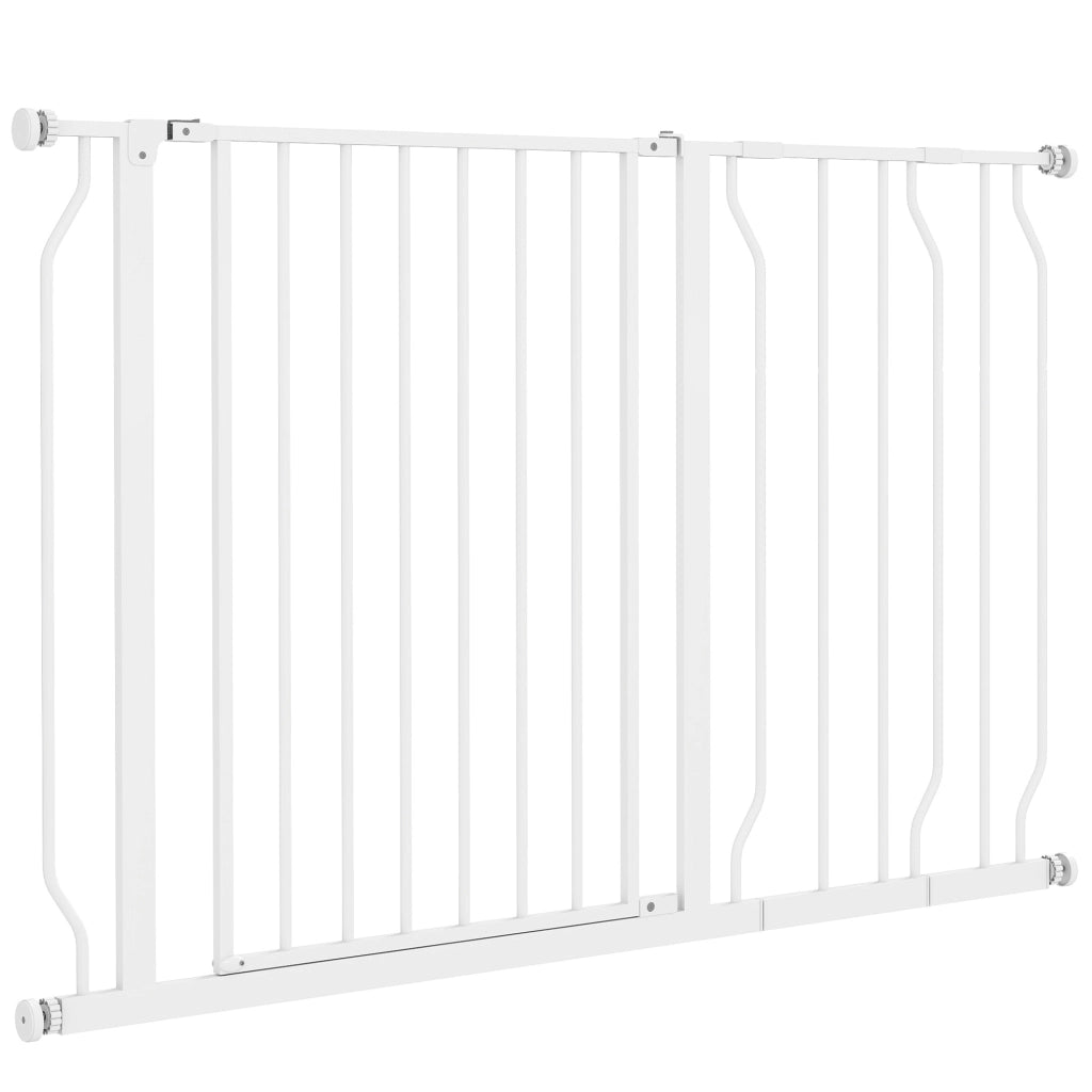Cancello Sicurezza per Cani Estensibile 75-115 cm ¨C zephmum ¨C Bianco