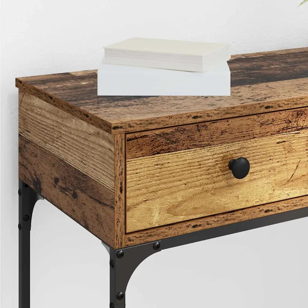 Tavolo consolle con cassetto Legno vecchio 75 x 34,5 x 75 cm 871296