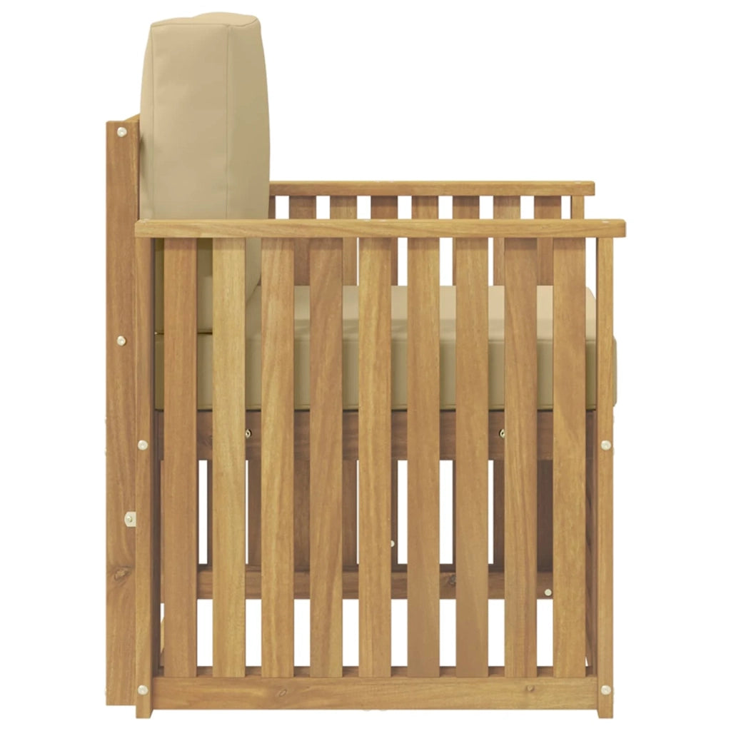 Set di divani da esterno Poliestere Bianco 3439095