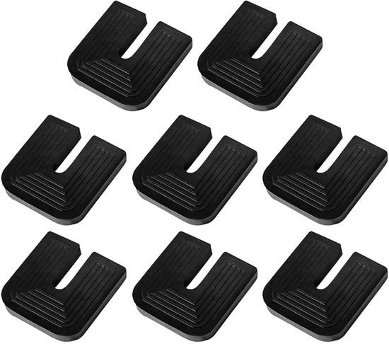 Dempatori di vibrazione a forma di U - Pads in gomma - Dampening dei colpi d'aria per impianti di climatizzazione - Soluzione di vibrazione per impianti di riscaldamento - 8 pezzi - Alta capacità di carico