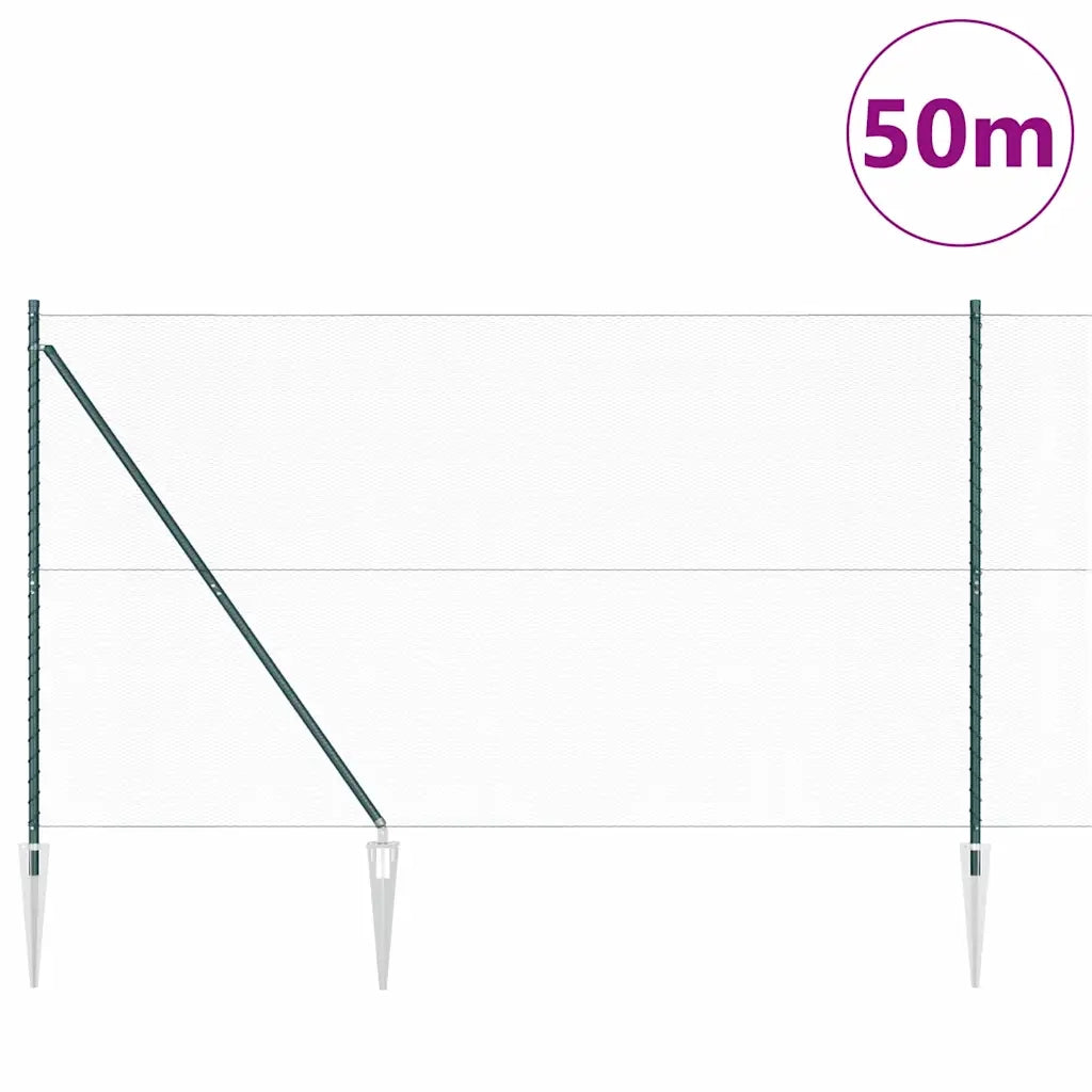 Palo della recinzione Verde 50 x 1,6 m (rete da 13 mm)
