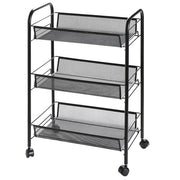 Valora SCAFFALE DA CUCINA MOBILE SU RUOTE Contenitore compatto 3 ripiani