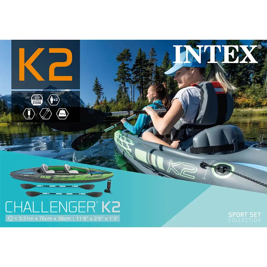 INTEX Kayak Gonfiabile Challenger K2 351x76x38 cm 68306NP 91550