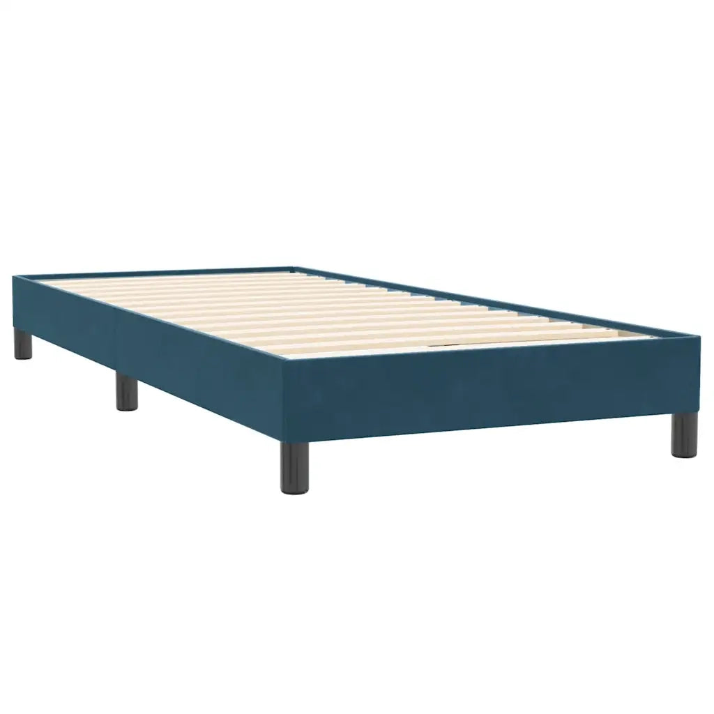 Giroletto a Molle con Materasso Blu Scuro 80x220 cm Velluto 3316621