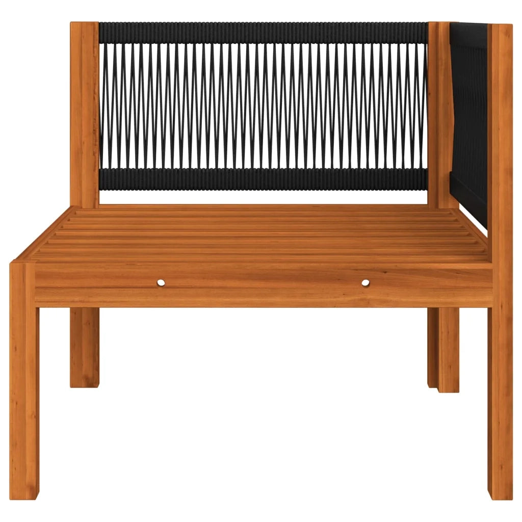Set da giardino 8 pezzi con cuscini in legno crema, acacia e corda 3057890