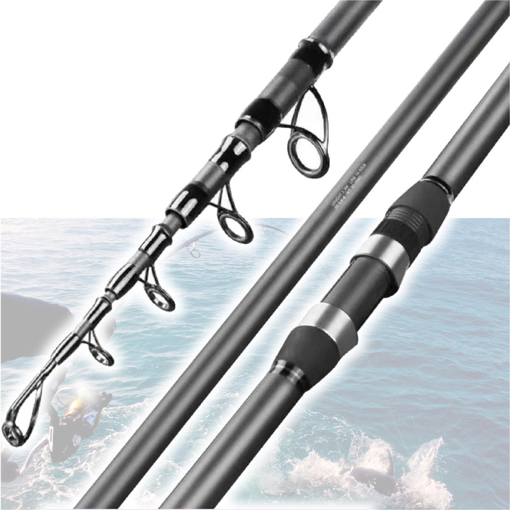 Trade Shop - Canna Da Pesca Telescopica Ultra Leggera In Fibra 4,5 Mt Mare Spinning Lago -
