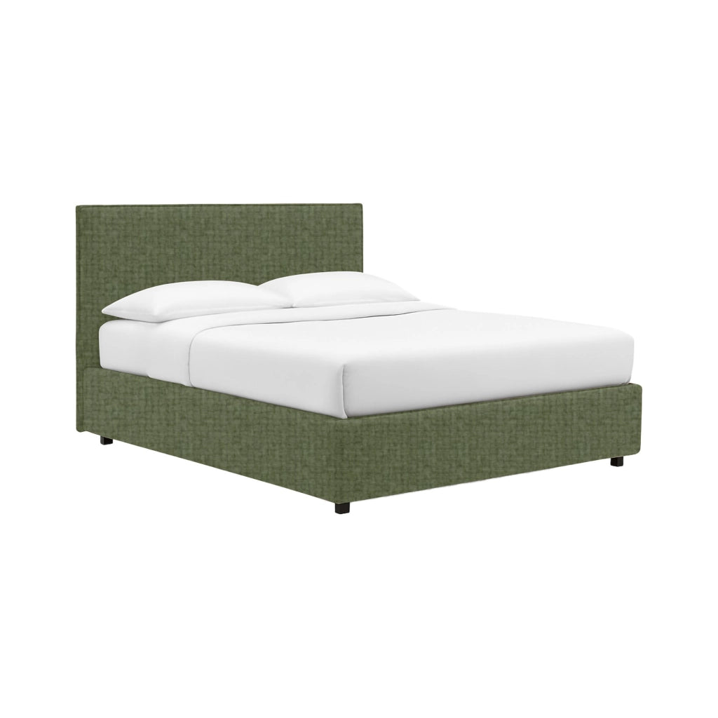 Worthing, Letto Matrimoniale Sfoderabile Made in Italy, Verde