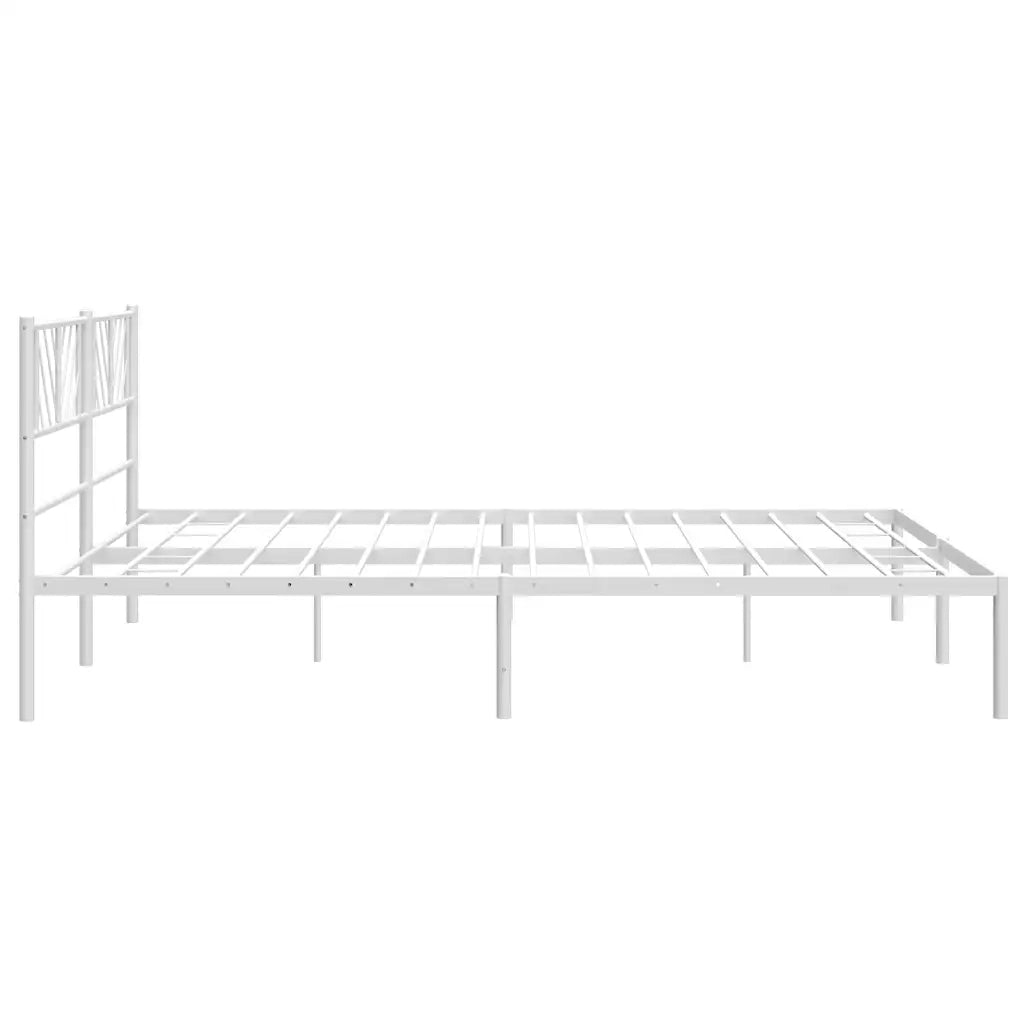 Giroletto con Testiera Metallo Bianco 193x203 cm