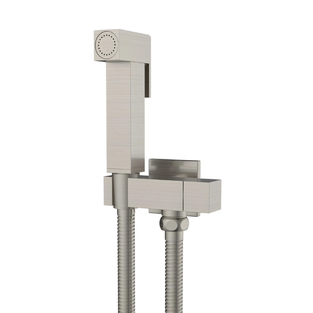 Idroscopino wc doccetta ottone portatile shutoff monogetto con leva ogomondo kit *** finitura- nickel spazzolato quad...