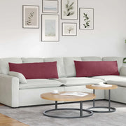 Cuscini da Divano 2 pcs Rosso Vino 120 x 40 cm Tessuto 42013785