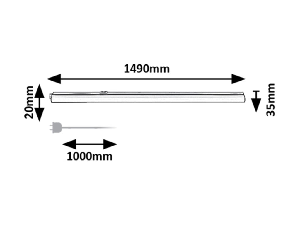 Lampada sottopensile Rabalux Bareg 149cm LED 20W CCT