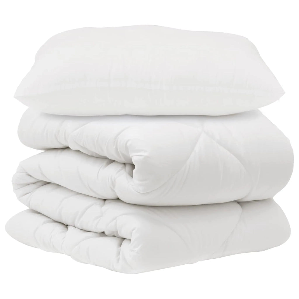 Set di Piumoni con cuscino 2 pcs Bianco Microfibra 3376735