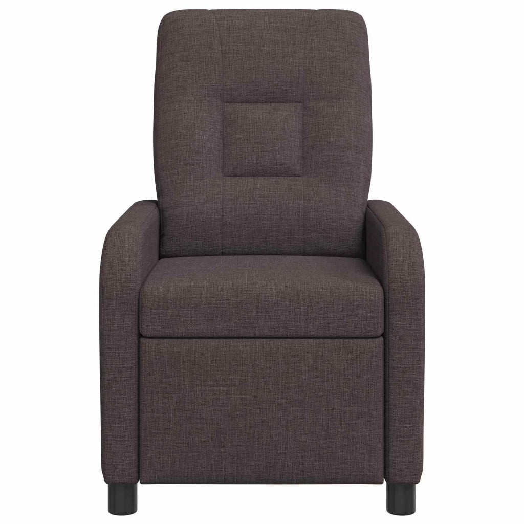 Poltrona reclinabile Marrone Scuro Tessuto 42035025