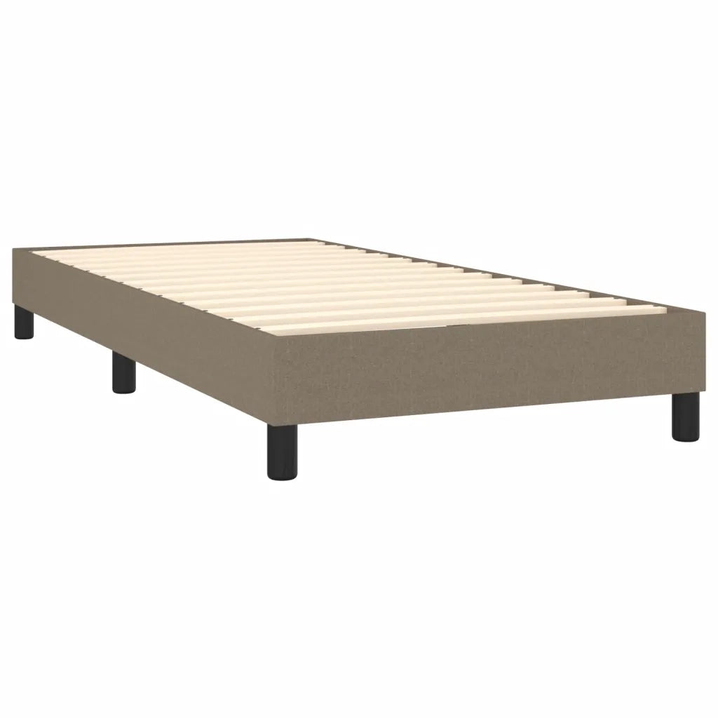 Letto a Molle con Materasso e LED Tortora 90x190 cm in Tessuto 3133361