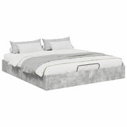 Letto matrimoniale | Letto per adulti | Letto ottomano Grigio Cemento 160 x 200 cm Legno ingegnerizzato