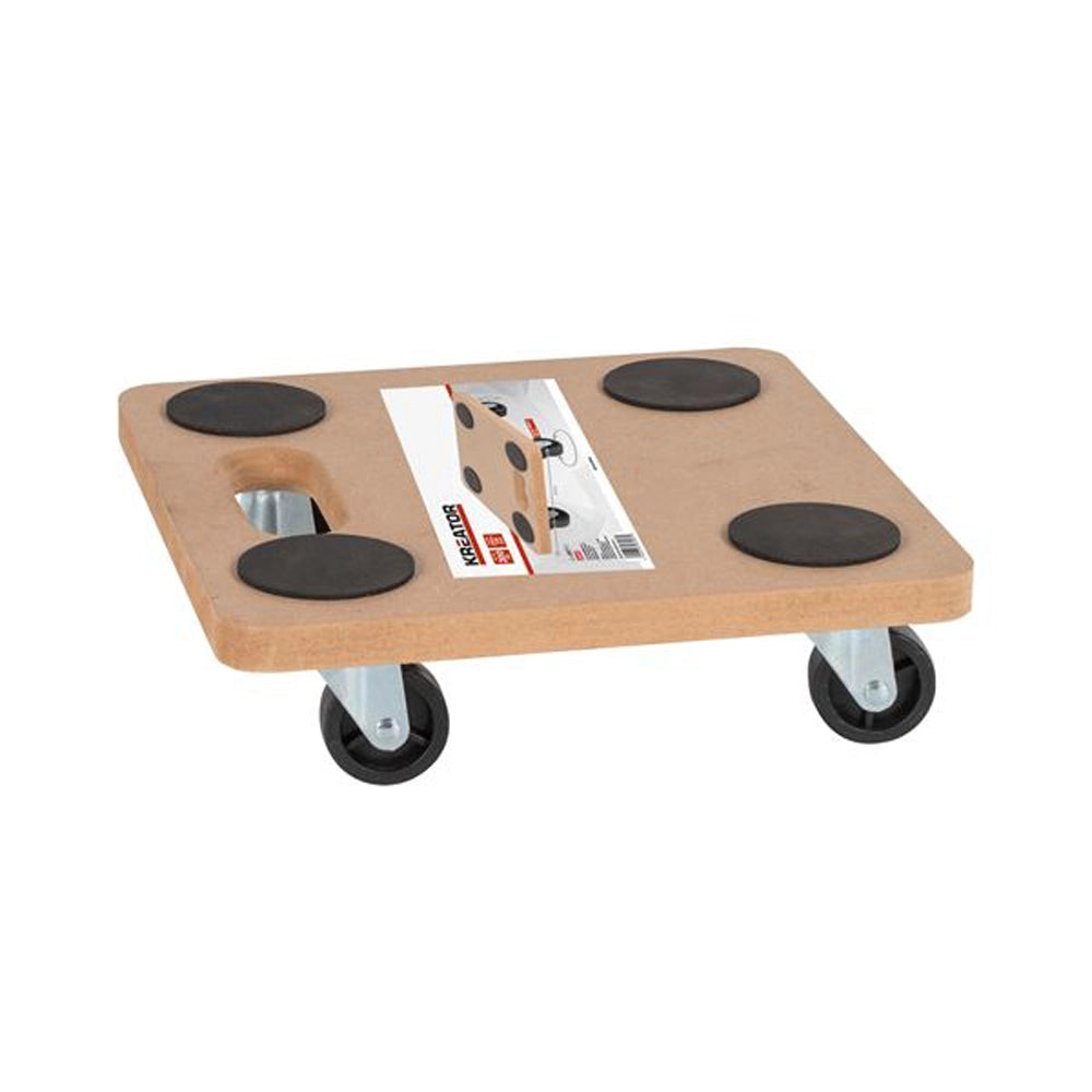 CARRELLO TRASPORTO MOBILI DI LEGNO CON RUOTE PORTAPACCHI PORTATA 200KG 29x29cm KAPRIOL KRT670002