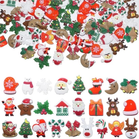 100 pezzi di appoggio per cera di Natale in miniatura per decorazione DIY
